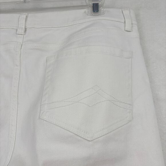 Denim & Co Jeans Size 16 Tall White How Slimming Stretch Denim Straight Leg - Picture 7 of 11